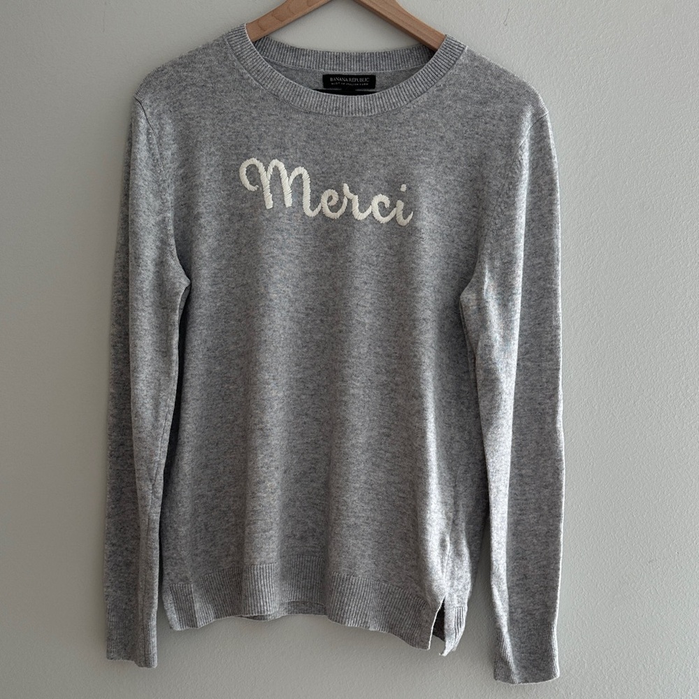 NWOT Banana Republic light Gray Merci Sweater.